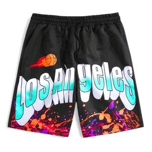 ROMWE Black and White Striped Shorts